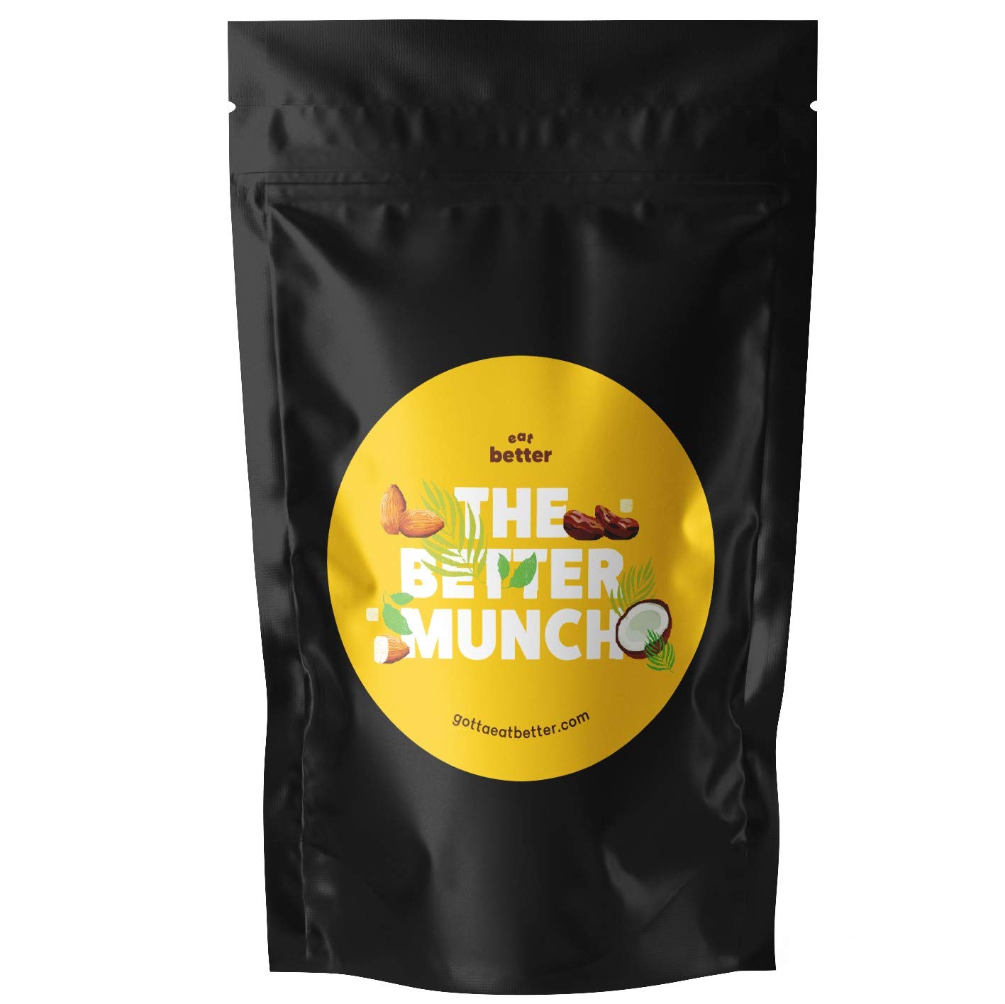 Eat Better - The Better Munch - A lip-smacking combination of Almonds, Dried Dates and Coconuts. A Clean, Refreshing and Energizing Snack. - 250 g value pack