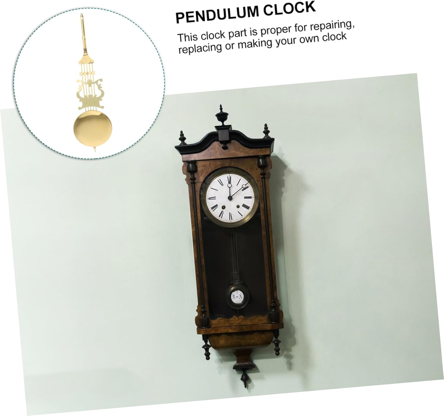 Grandfather Clock Pendulum Replacement Clock Movement Accessory with High Precision Timing for Home Office Use Traditional