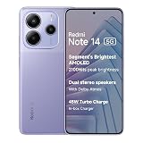 Smartphone Xiaomi Redmi Note 14 5G NFC Violeta Lavanda 8GB RAM 256GB ROM — imagem 1