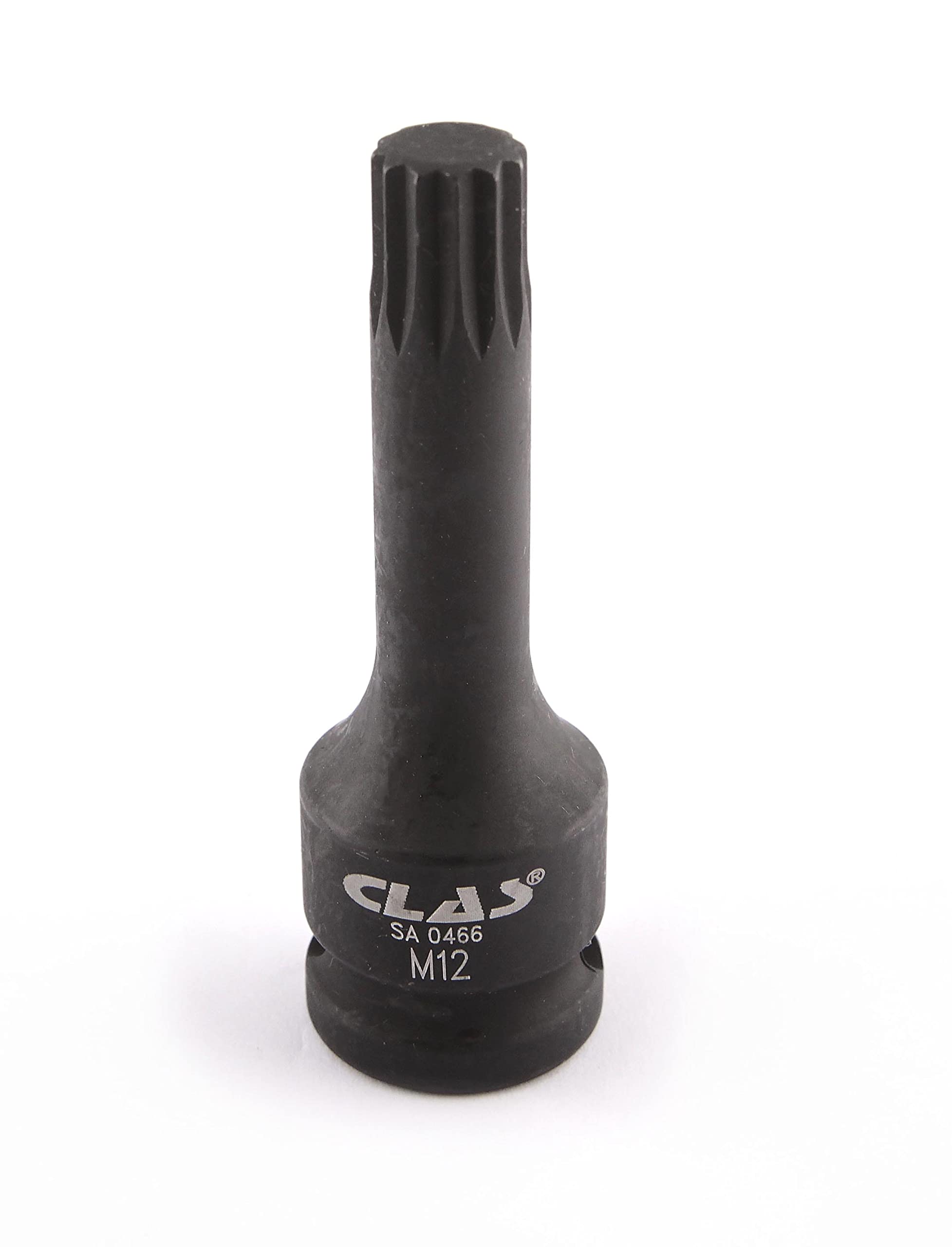 CLAS Equipements Xzn Impact Bit Socket M12 L.78 mm 1/2 Inch - SA 0466, Grey