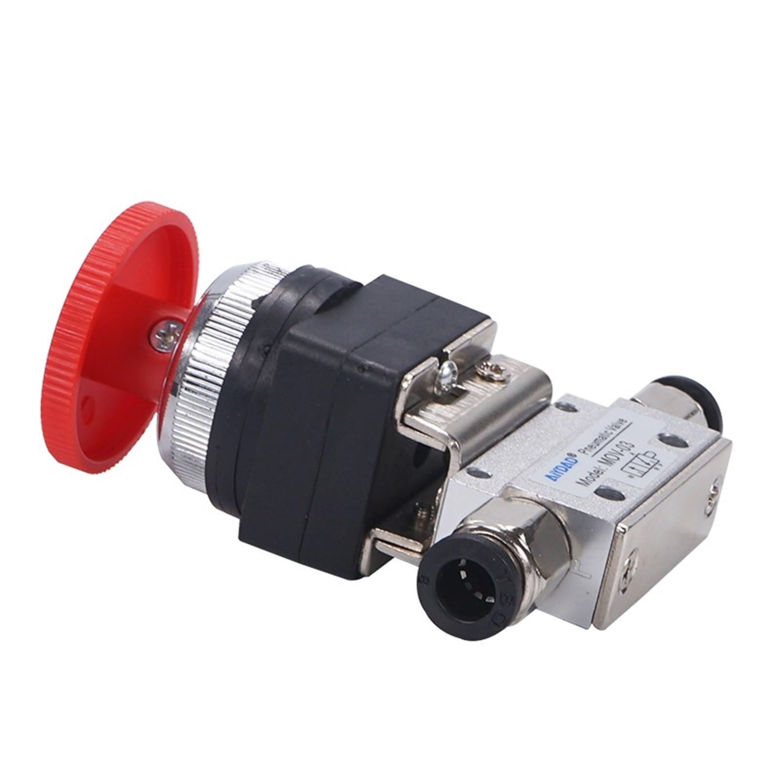 MOV-03 1/20.3 cm PT gwint grzybkowy przycisk zatrzymania awaryjnego samoblokujący 2-pozycyjny 3-drożny pneumatyczny zawór mechaniczny w złączce (12 mm)