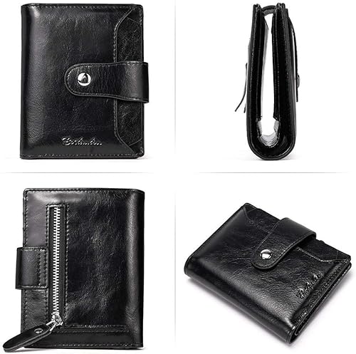 Miniatura 7 de BOSTANTEN Cartera de cuero para mujer, bolso de hombro para oficina, maletín vintage de 15.6 pulgadas y cartera de cuero para mujer, con bloqueo