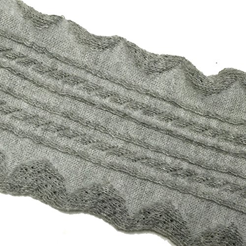 Allydrew Little Girls Thick Cable Knit Tights (Set of 2), Gray and Pink (Size 2-3)3