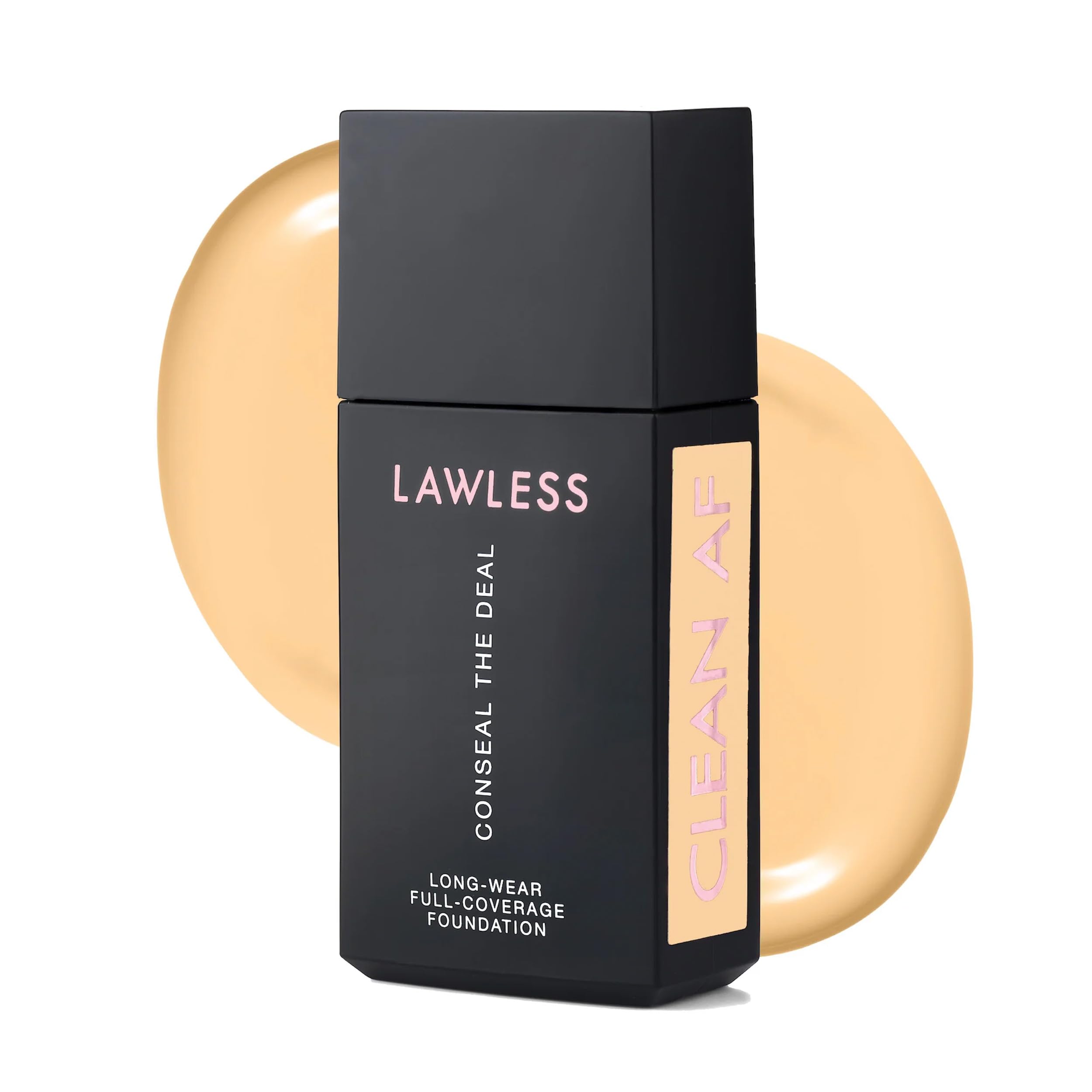 Lawless Conseal The Deal Long-Wear Full-Coverage Foundation - Sesame - Premium Self-Setting Foundation Powered by Natural Ingredients to Provide a