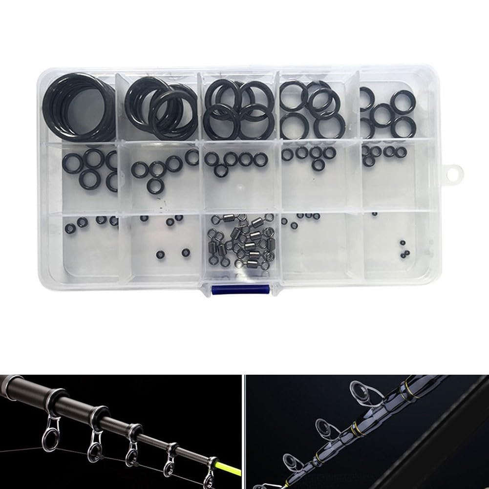 OMCGG 20Pièces Guide Canne a Peche, Kit de Réparation pour Canne à