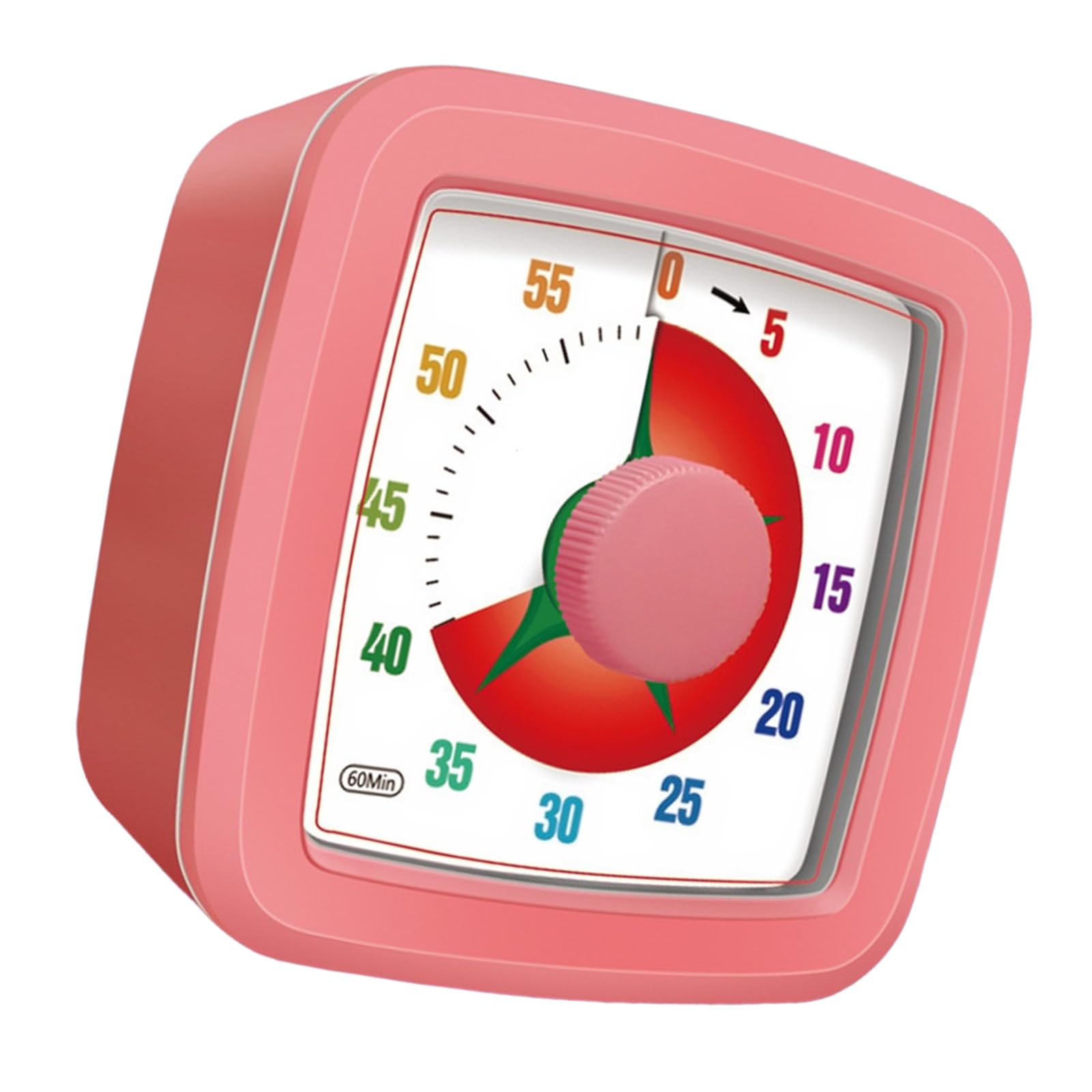 Elnwnnkc Visual Clock for Classroom and Home Use 60 Min Countdown with Smooth Movement Peaceful Study Tool ABS Construction Cooking Countdown Clock