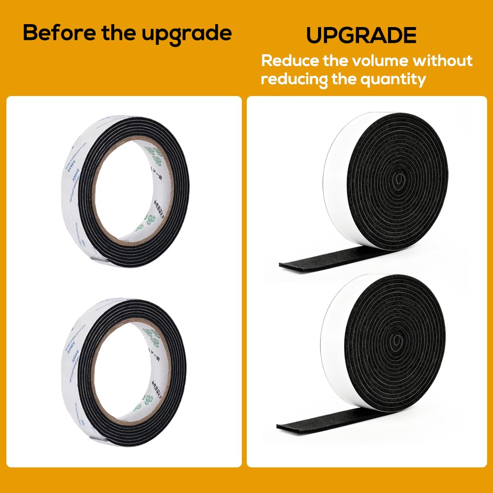 0 87in Furniture Pads Roll 6 56ft x 2 Rolls Self Adhesive Felt Strips for Hardwood Floors to — view 6