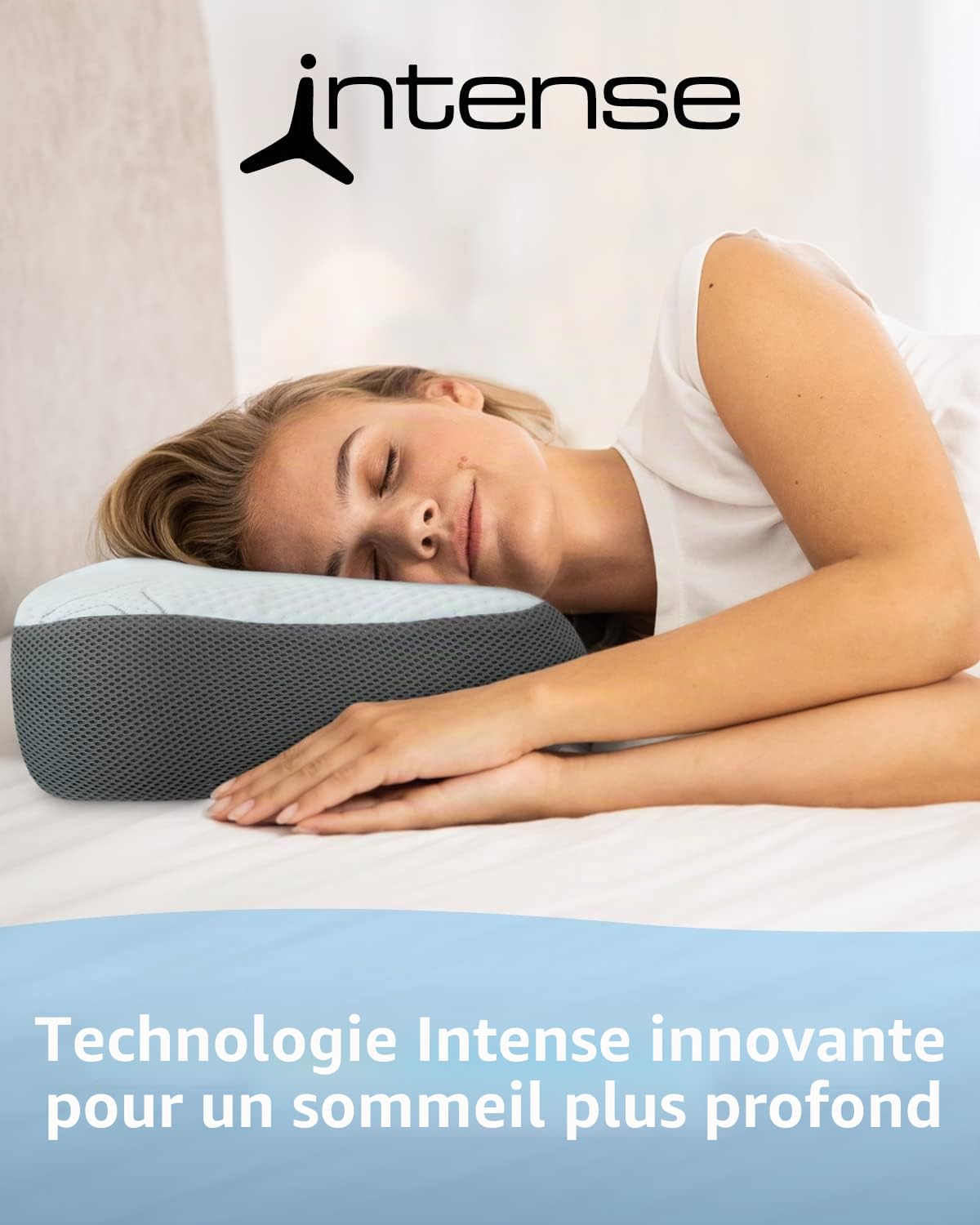 Third of Life Oreiller Cervical Re-Charge Intense, Coussin Ergonomique à mémoire de Forme avec Charbon de Bambou, Oreiller Haut de Gamme avec Technologie innovante pour Un Sommeil Plus Profond, 50x30