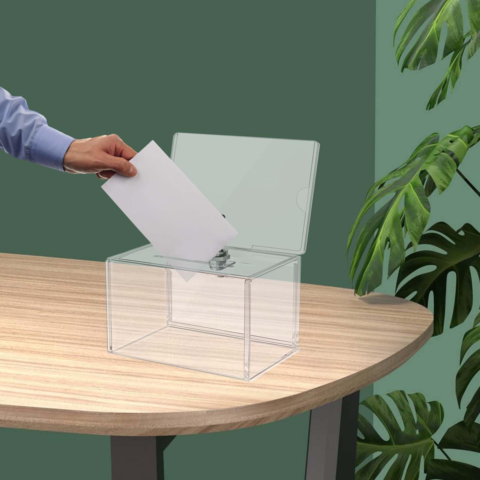 Acryl Spendenbox Mit Schloss - Sichere Wahlurne Für Veranstaltungen