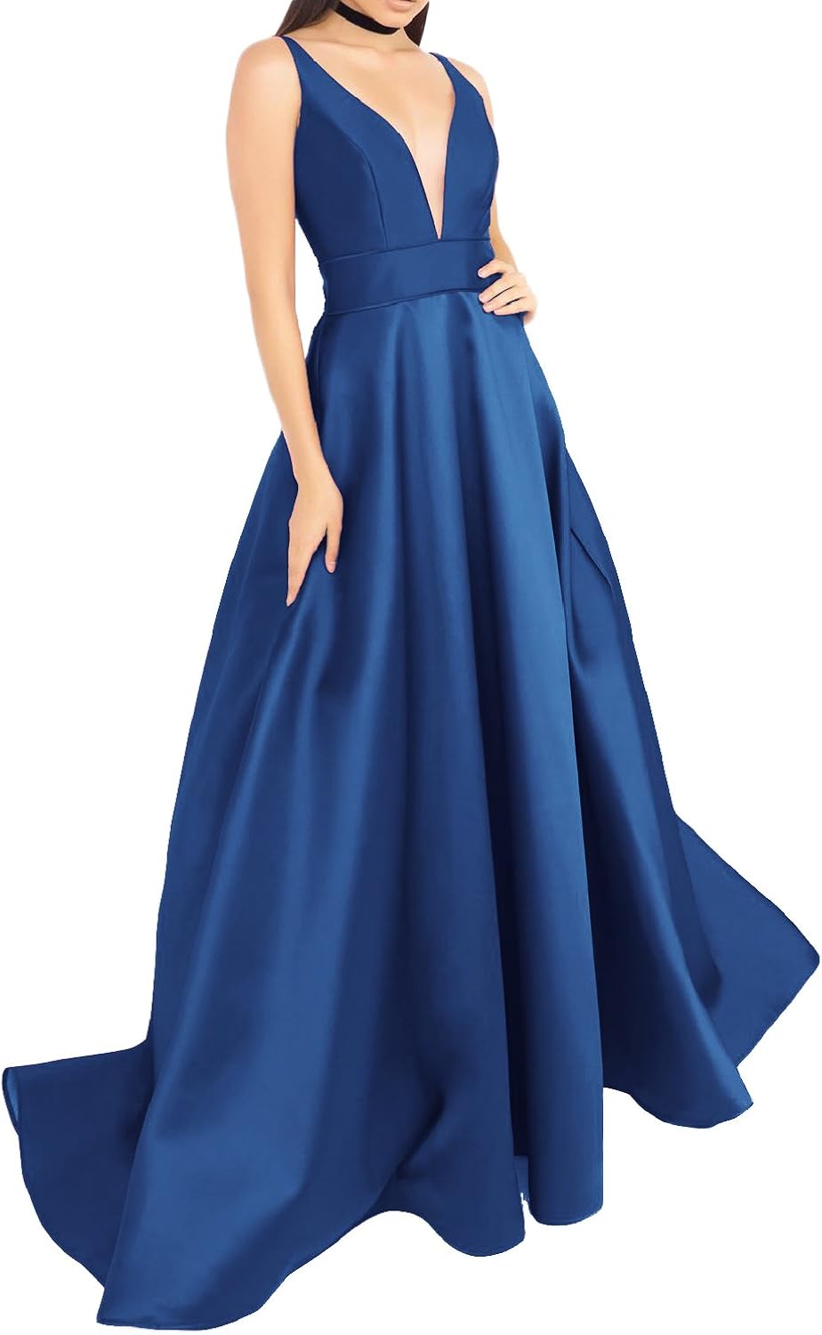 Deep v satin dress Clearance