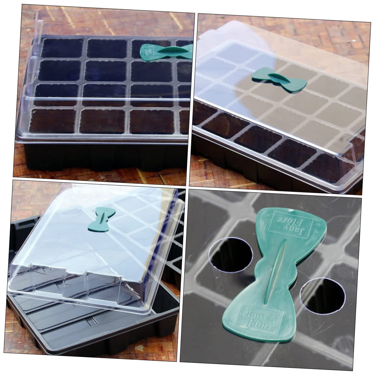 Toddmomy 3juegos Bandejas para Plántulas de Resistente Rejilla para Germinación de Hortalizas Caja de Cultivo Contenedor de Plantación Suministros de Jardinería Bandeja Cultivo