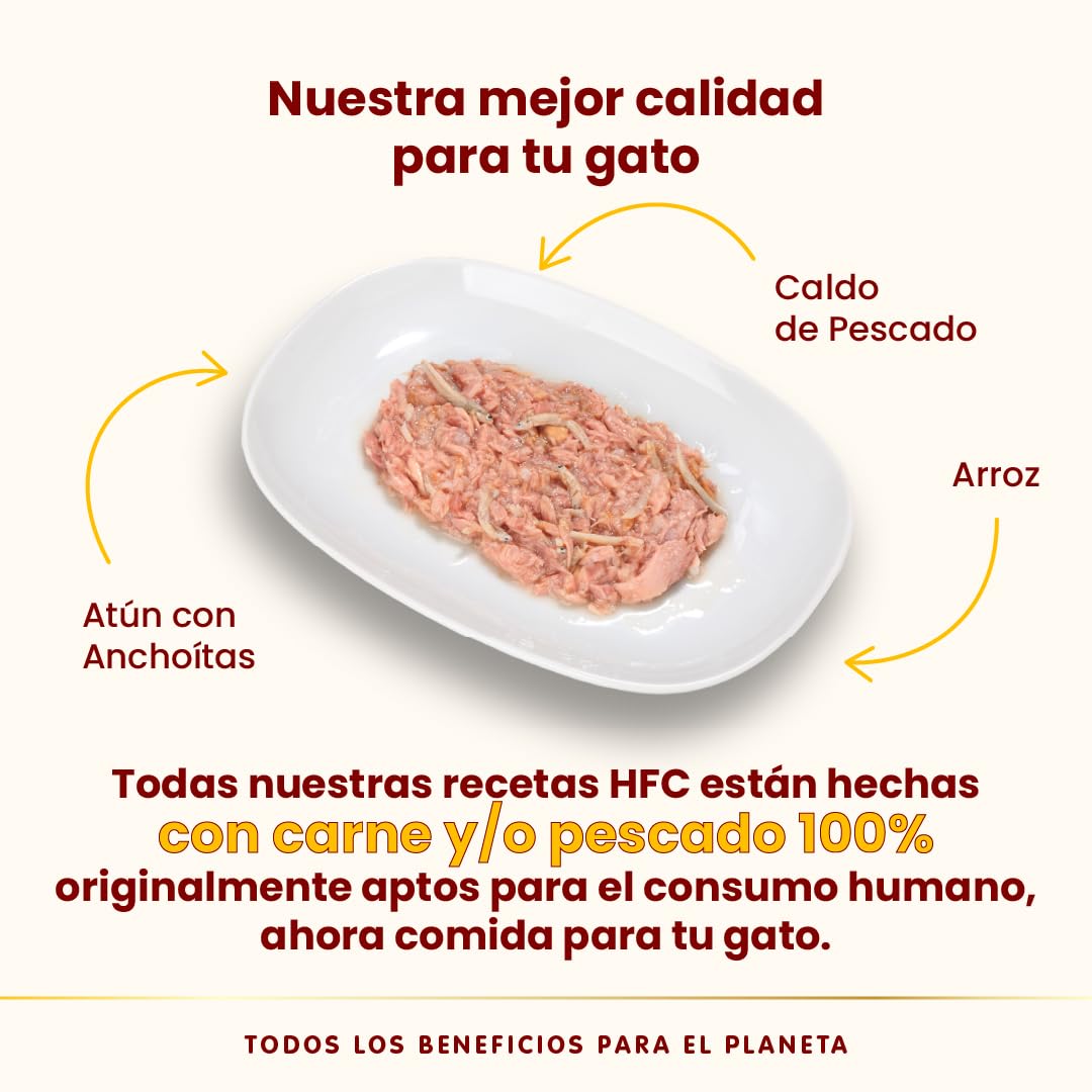 almo nature HFC - Alimento Natural para Gatos Adultos, 100% atún con Carnero Blanco, 150 g x 24