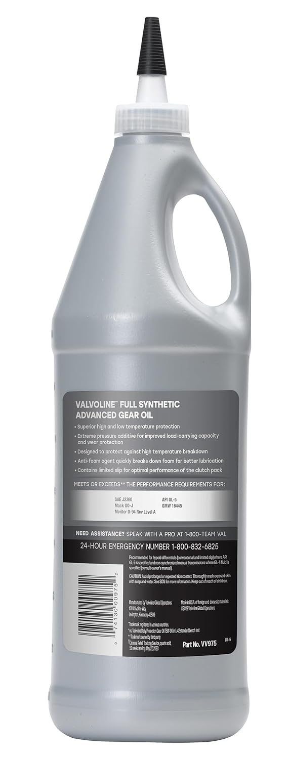 Valvoline SAE 75W-90 Full Synthetic Gear Oil 1 QT