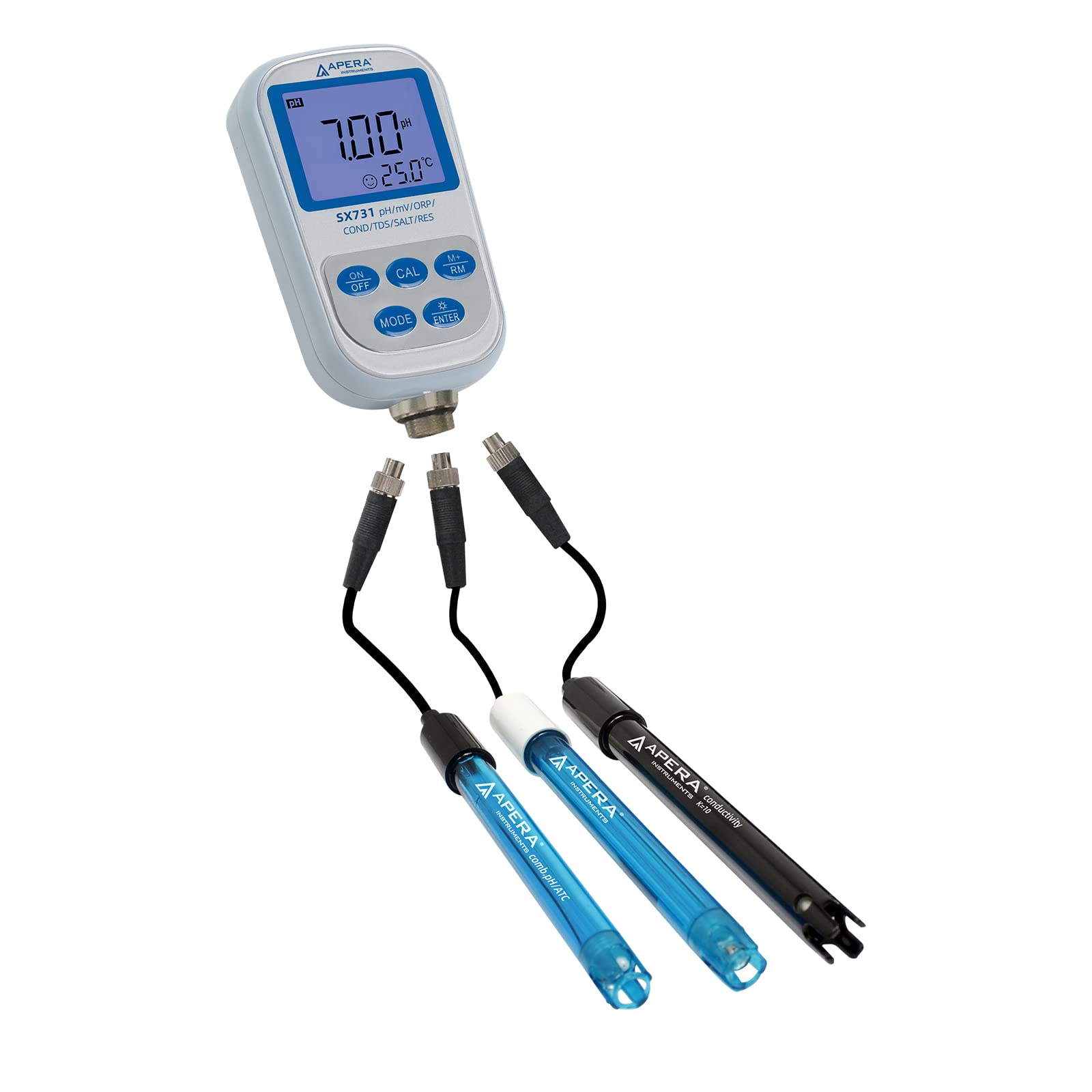 Apera Instruments SX731 Tragbares pH/ORP/Leitfähigkeit-Set im Koffer