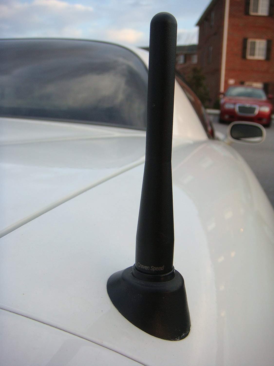 6.75" Short Stubby Black Antenna Mast For 1997-2004 Chevy Corvette - AM/FM, Rubber, Easy Install