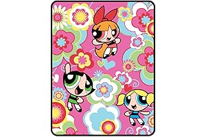 Official Franco Power Puff Girls Throw Blanket: Snuggle Under Soft Micro Raschel...