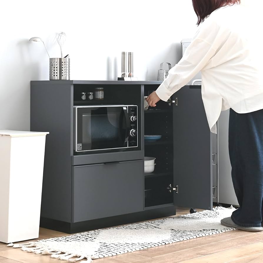 Amazon|レンジボード 90幅 レンジ台 食器棚 白 キッチン収納 キッチン Amazon|レンジボード 90幅 レンジ台 食器棚 白 キッチン収納 キッチン