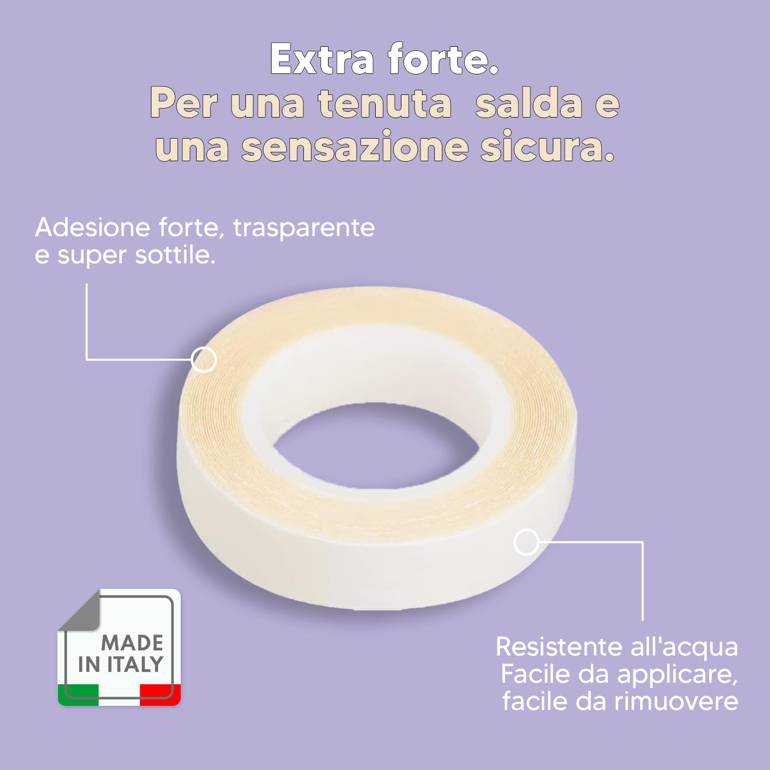 Nastro Extension Biadesive per applicazione Extension Adesive e Sostituzione Extra Forte Tape 1 Pezzo - 2 Metri