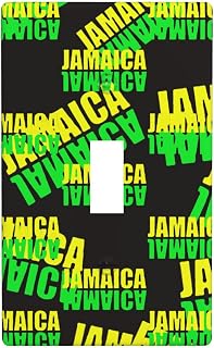 Jamaica Flag Green Pc Decorative Wall Panel, A Medium-Sized Non Breakable Thermoplastic Panel Cover Used For Decorating Socket Switches