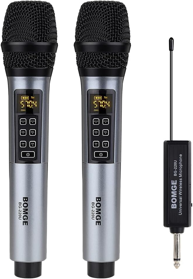 Components del sistema de micròfon sense fil dual UHF BOMGE 220UB