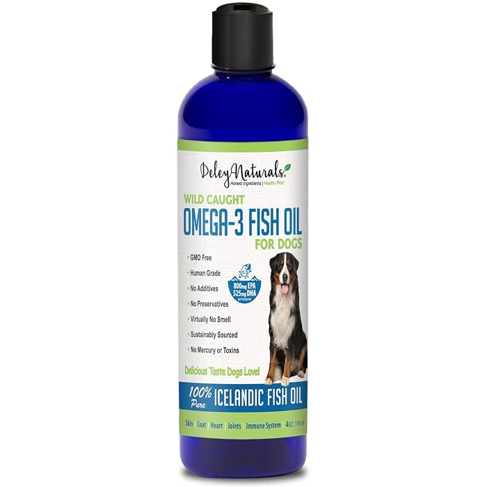 Buy Deley Naturals Wild Caught Fish Oil For Dogs Omega 3 6 9 GMO 