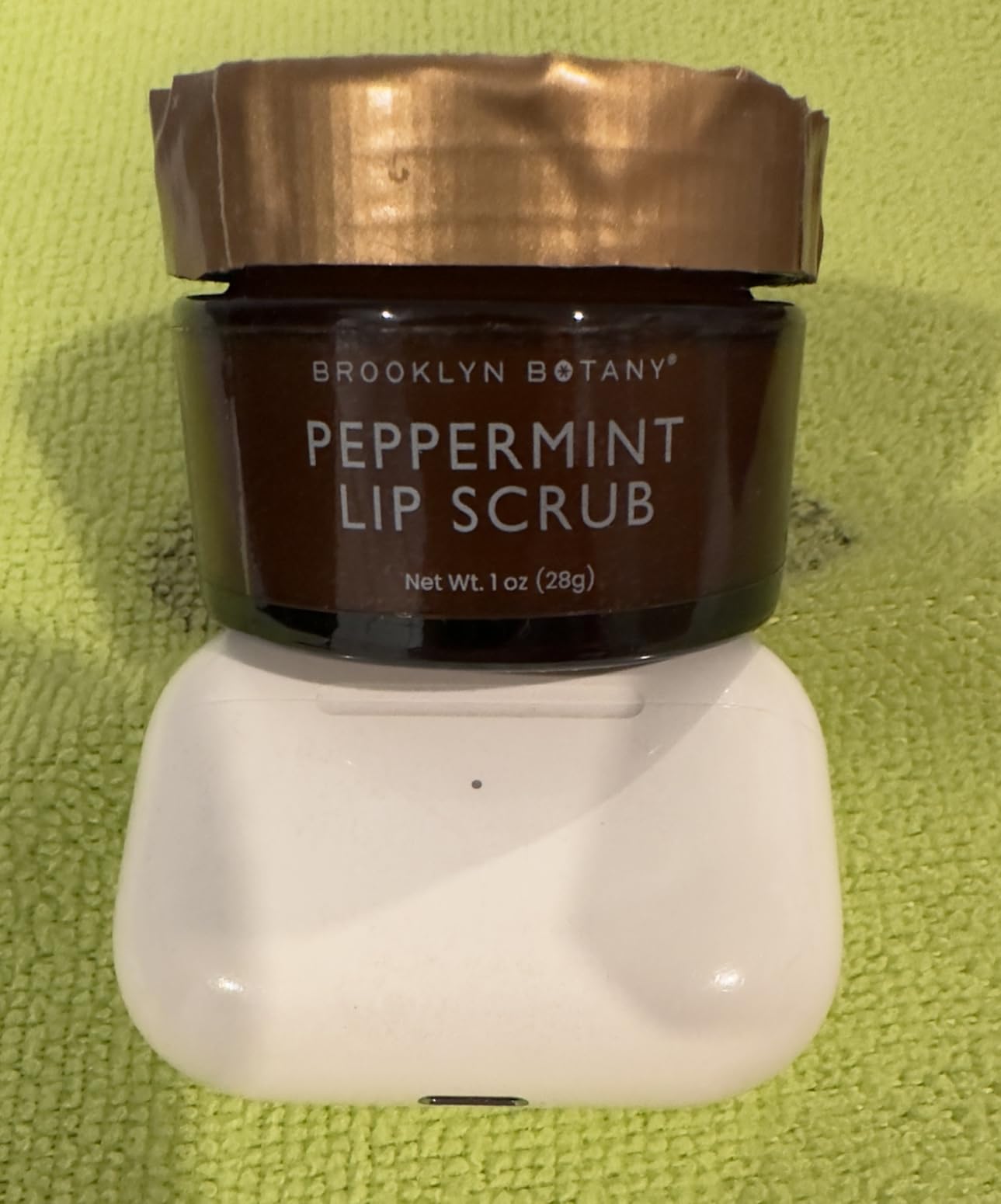 Brooklyn Botany Lip Scrub Exfoliator 1 oz – Lip Moisturizer for Dry Lips and Chapped Lips – Gentle Lip Exfoliator for Smooth and Brighter Lips – Coconut Flavor