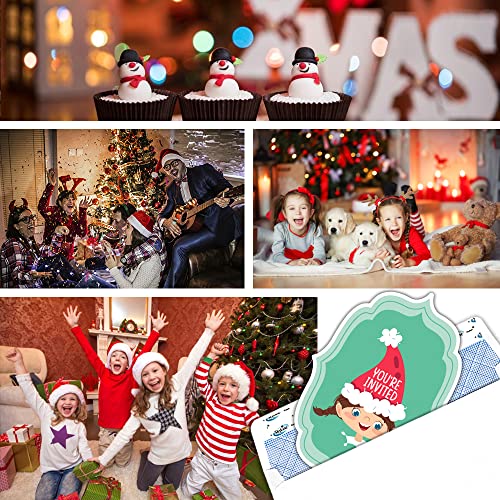 Hafhue 15 Pcs Children's Elf Shaped Fill-In Invitations Cards With Envelopes, Funny Birthday Christmas Xmas Winter New Year Party Baby Shower Invitations For Boys Girls Teens Children Adults #TOP5