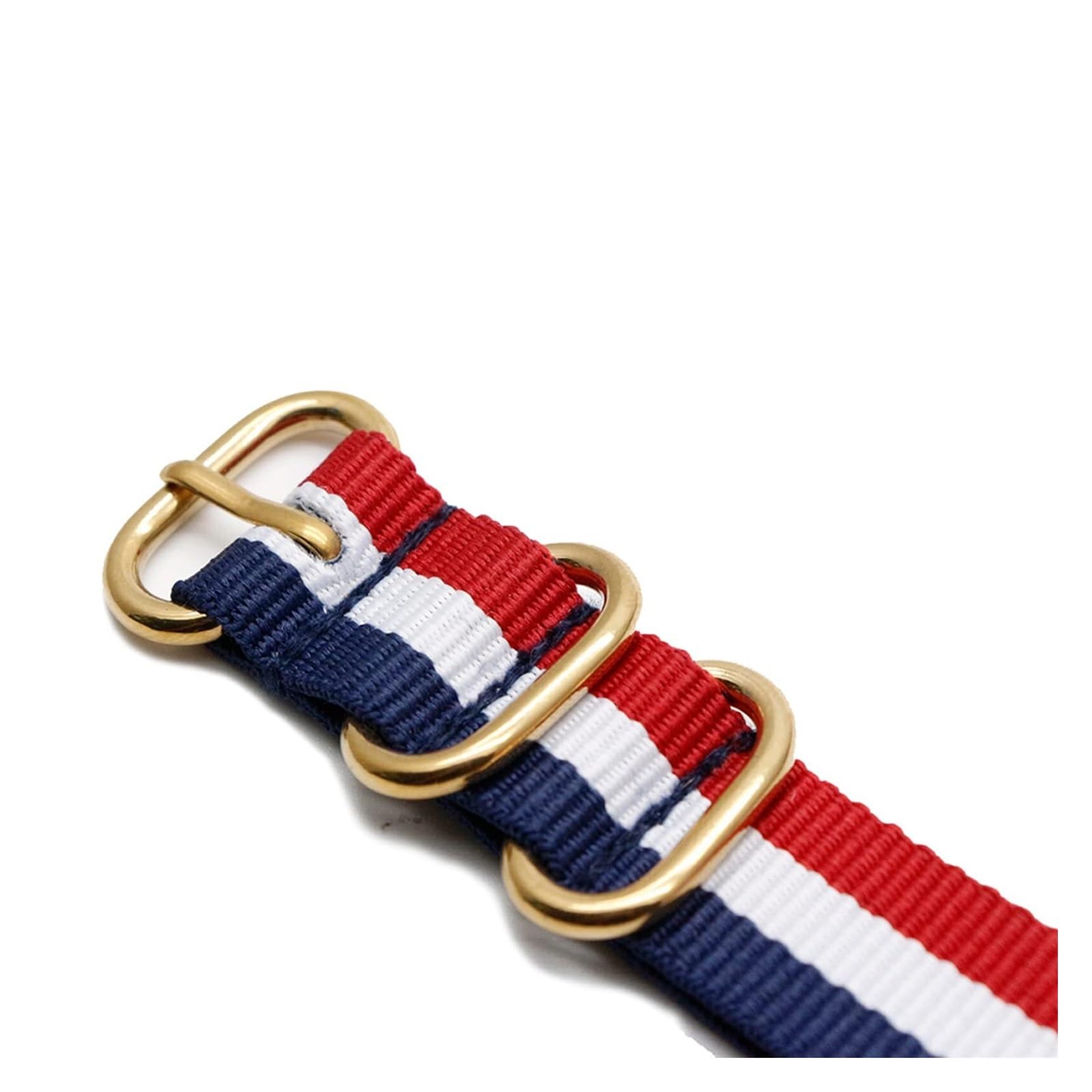 Bracelet de montre en nylon 18-24 mm avec boucle dorée pour le quotidien et le sport