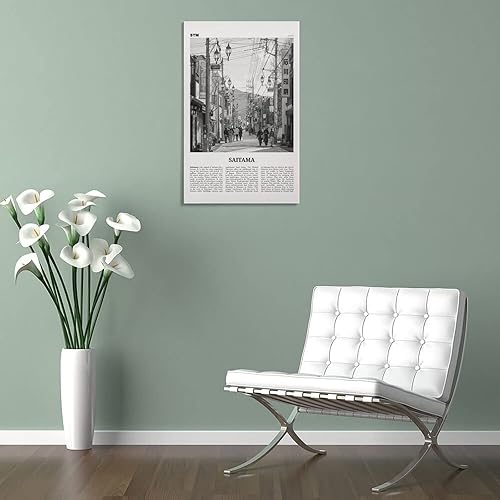 Miniatura 5 de Saitama Print Black And White, Saitama Wall Art, Saitama Poster, Saitama Photo, Saitama Wall Décor, Canvas Poster Wall Art Decor Print Picture