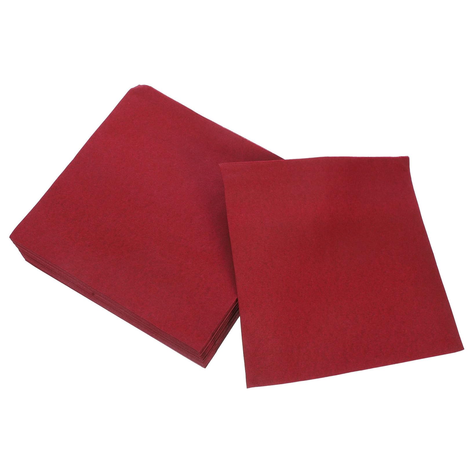 KOMBIUDA Tovaglioli in Morbidi e Assorbenti 50 Usa di Getta Pezzi Legno Pasta Natale Riciclabili di Color Rosso Scuro per Cucina da Pranzo