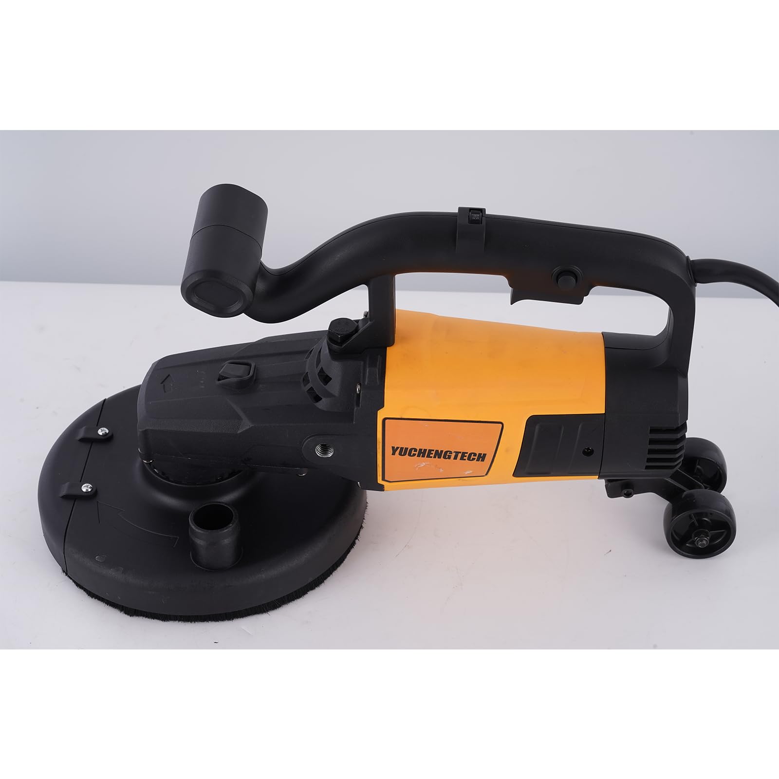 YUCHENGTECH Ponceuse de Sol Beton 180mm 3800W avec 6 Vitesses et 3 Disques | Surfaceuse Béton,Meulage, Décapage, Polissage,Pour Ciment et Marbre