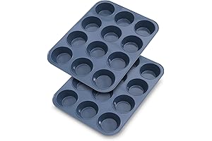 2 Pack Silicone Moldes De Silicona Para Cupcakes y Muffins para 12...
