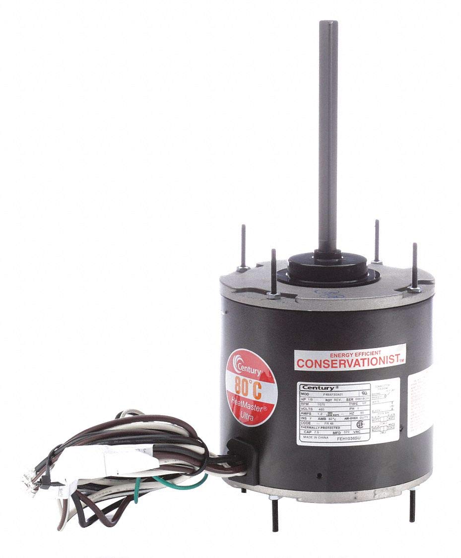Century Motors HeatMaster™ Ultra High Temperature Condenser Fan Motor 80°C Ambient, Three-Year Warranty #FEH1036SU