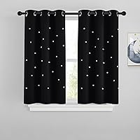 Vista 17 de NICETOWN Cortinas Opacas con Recortes de Estrellas para Dormitorio de Niños/Guardería, Cortinas de Tratamiento de Ventana con Aislamiento Térmico