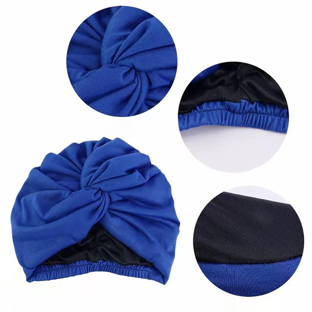 Pluto & Fox Gorra Beanie Turbante para Mujer con Cinta De Goma Quimioterapia Cáncer Pérdida de Pelo