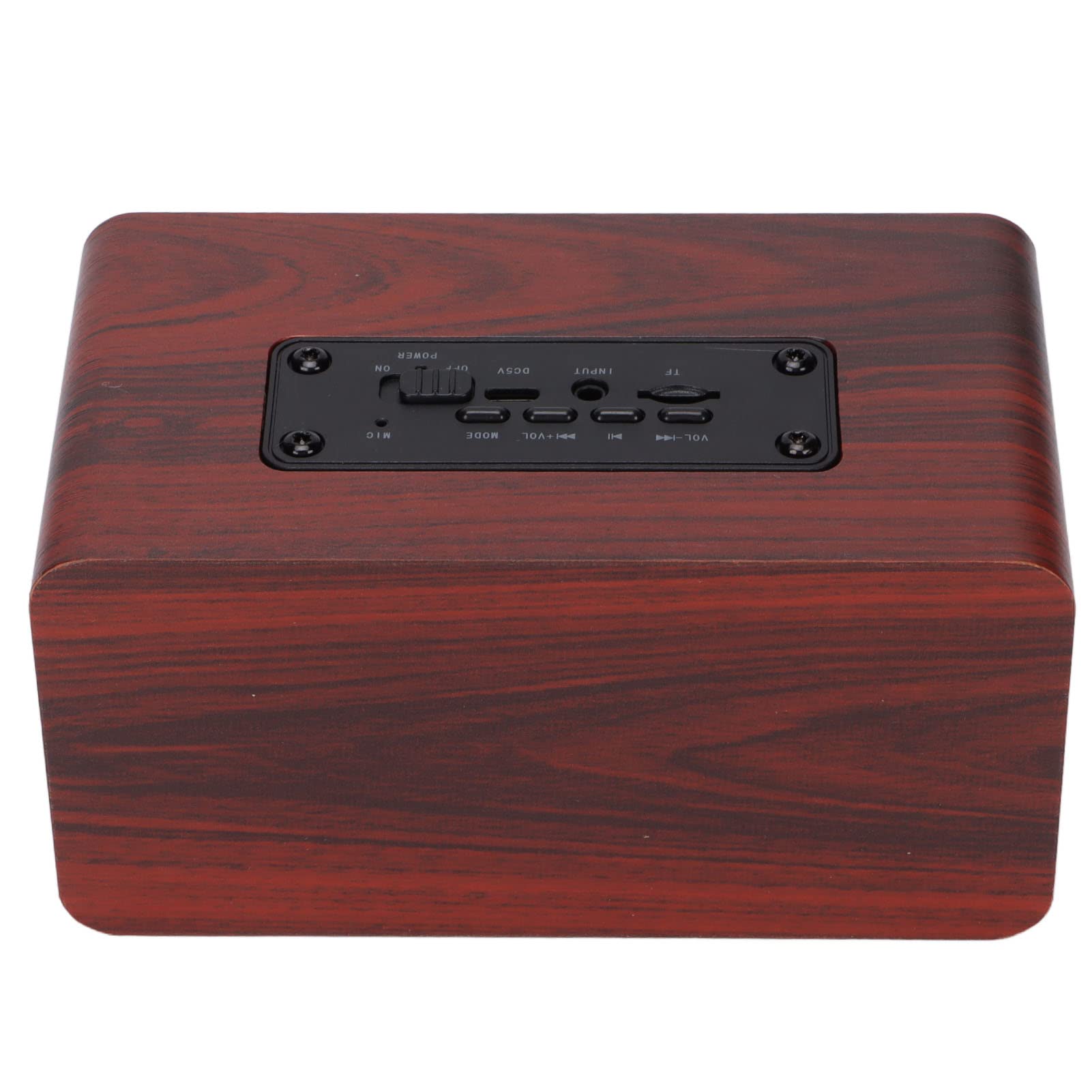 Alomejor Wooden Bluetooth Speaker with Retro Design (Brown wood grain | Portatile, doppi driver da 52 mm, connessione AUX da 3,5 mm, tempo di riproduzione lungo, supporta la ricarica micro USB