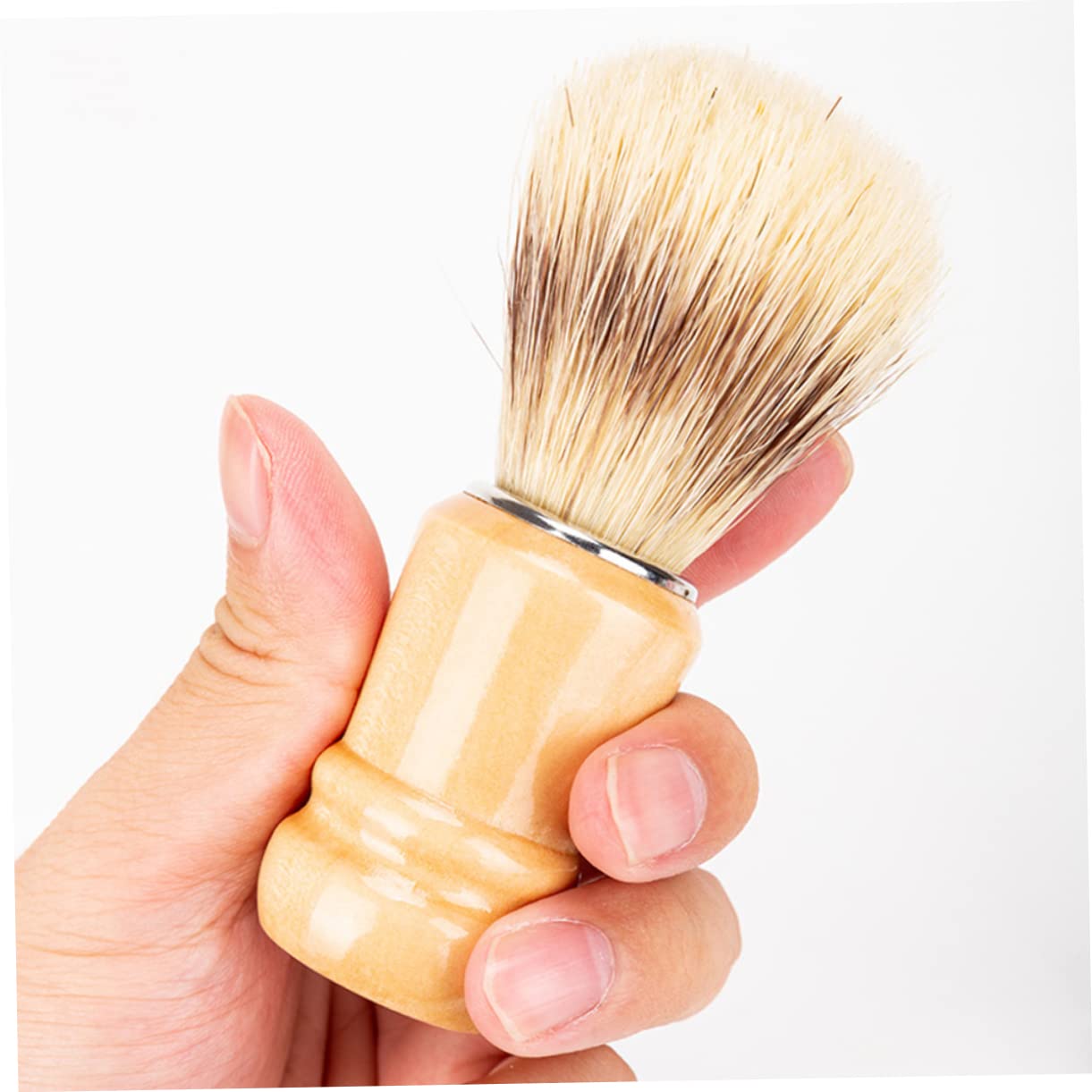 5 Set Di Pennelli Da Barba Per Uomo Con Manico in Legno 2 Pezzi*5
