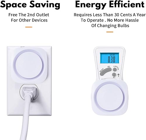 Miniatura 5 de Luces nocturnas rojas que se enchufan a la pared, paquete de 4 paquetes de luz nocturna regulable con sensor de polvo a amanecer, se enciende y Rojo