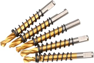 NUIBBYED 5本セット チタンメッキセンタードリル ステンレス ホールソー 穴あけドリル セット