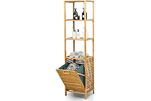 Giantex Bathroom Laundry Hamper with Shelf