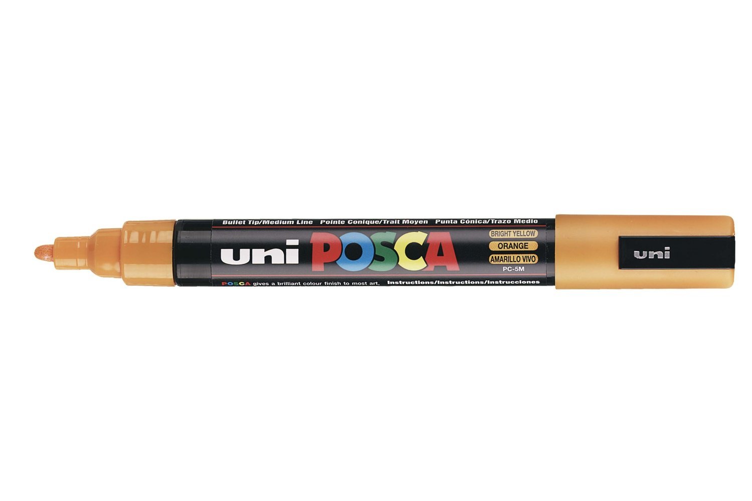 Uni Posca Marker PC-5M Paint Glass Pen Fine Bullet Tip 2.5mm Bright Yellow