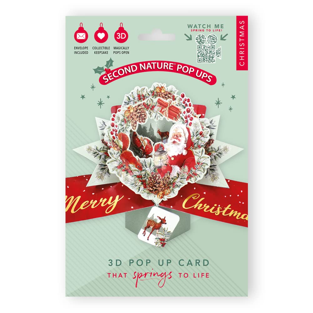 Father Christmas Pop Up Christmas Greeting Card Second Nature 3D Cards Pop Ups XPOP069 - Image 4