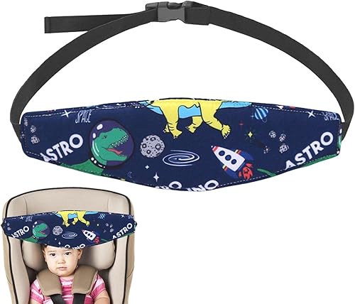 Miniatura 5 de Soporte para la cabeza del asiento de automóvil para bebés, banda de apoyo para la cabeza del asiento de automóvil para niños pequeños, protección