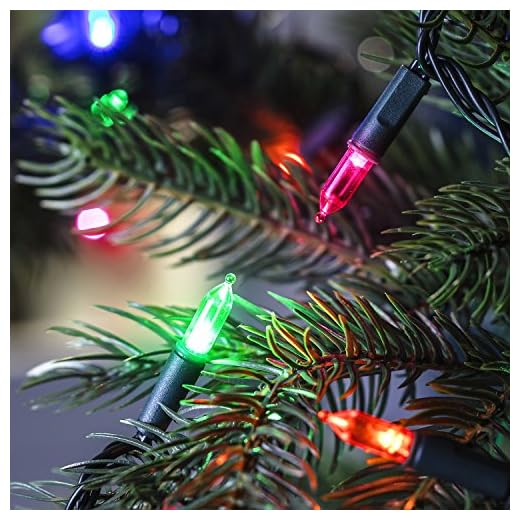 Lights4fun Guirlande Lumineuse pour Sapin Traditionnelle 150 LED Multicolores