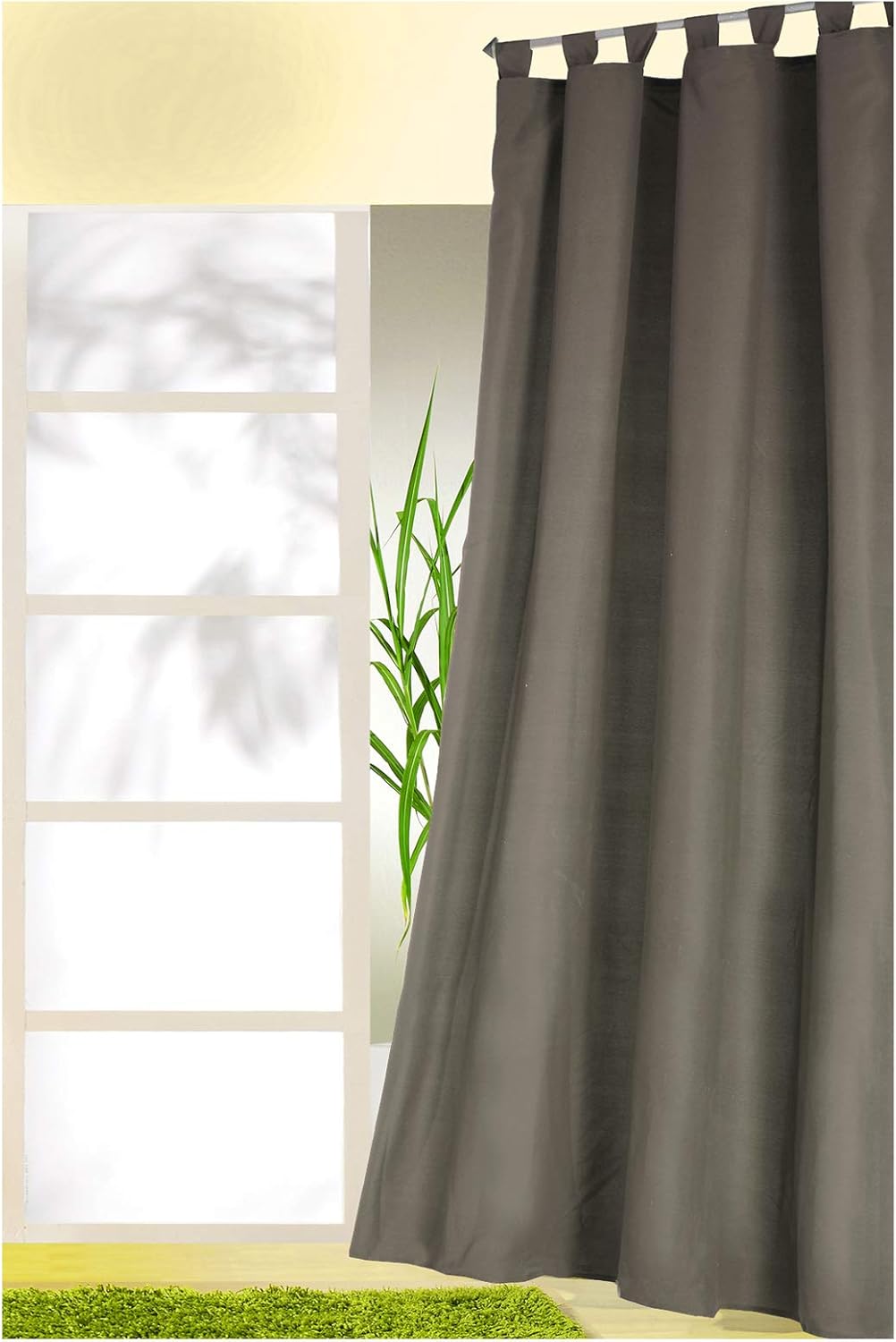 Bestlivings Ondoorzichtig Gordijn (140x145cm / 1 stuk) Gordijn effen (Geel) met plooiband/universeel band, decoratief gordijn voor raam, balkon – Decoratief gordijnpaneel