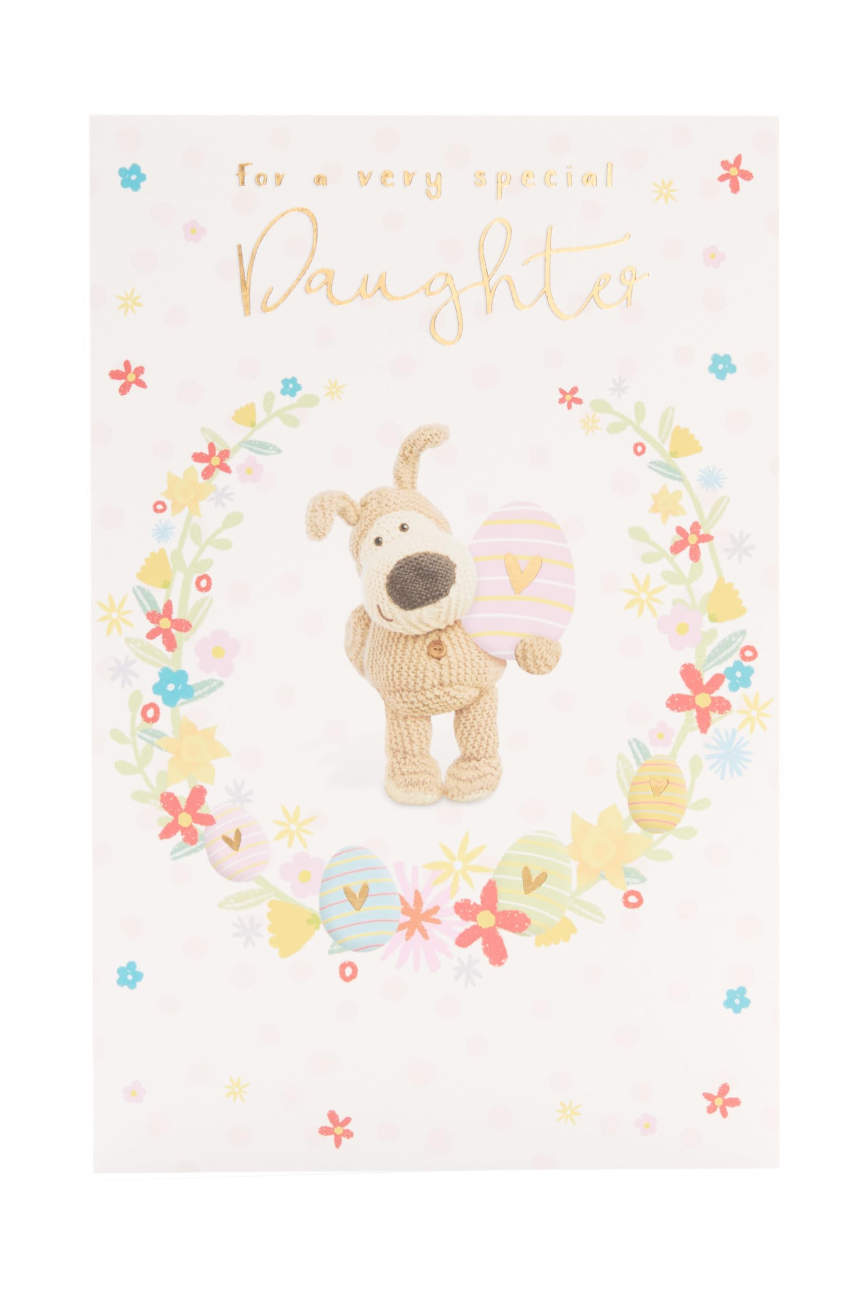 Boofle Very Special Daughter Egg-static Floral Easter Card Cute Greeting Card