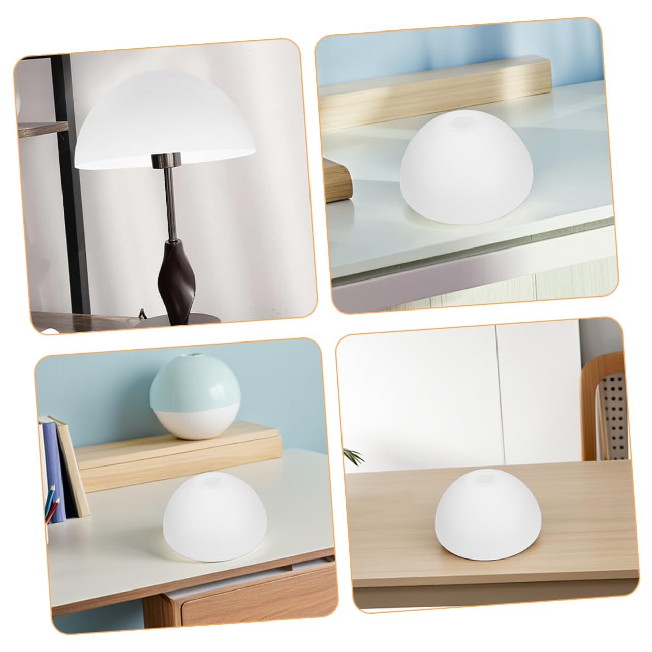 Angoily 2piezas Pantalla De Luz De Plástico Forma De Hongo Lámpara Decorativa De Cúpula Para Lámparas De Techo Sconces Para Decoración Del Hogar
