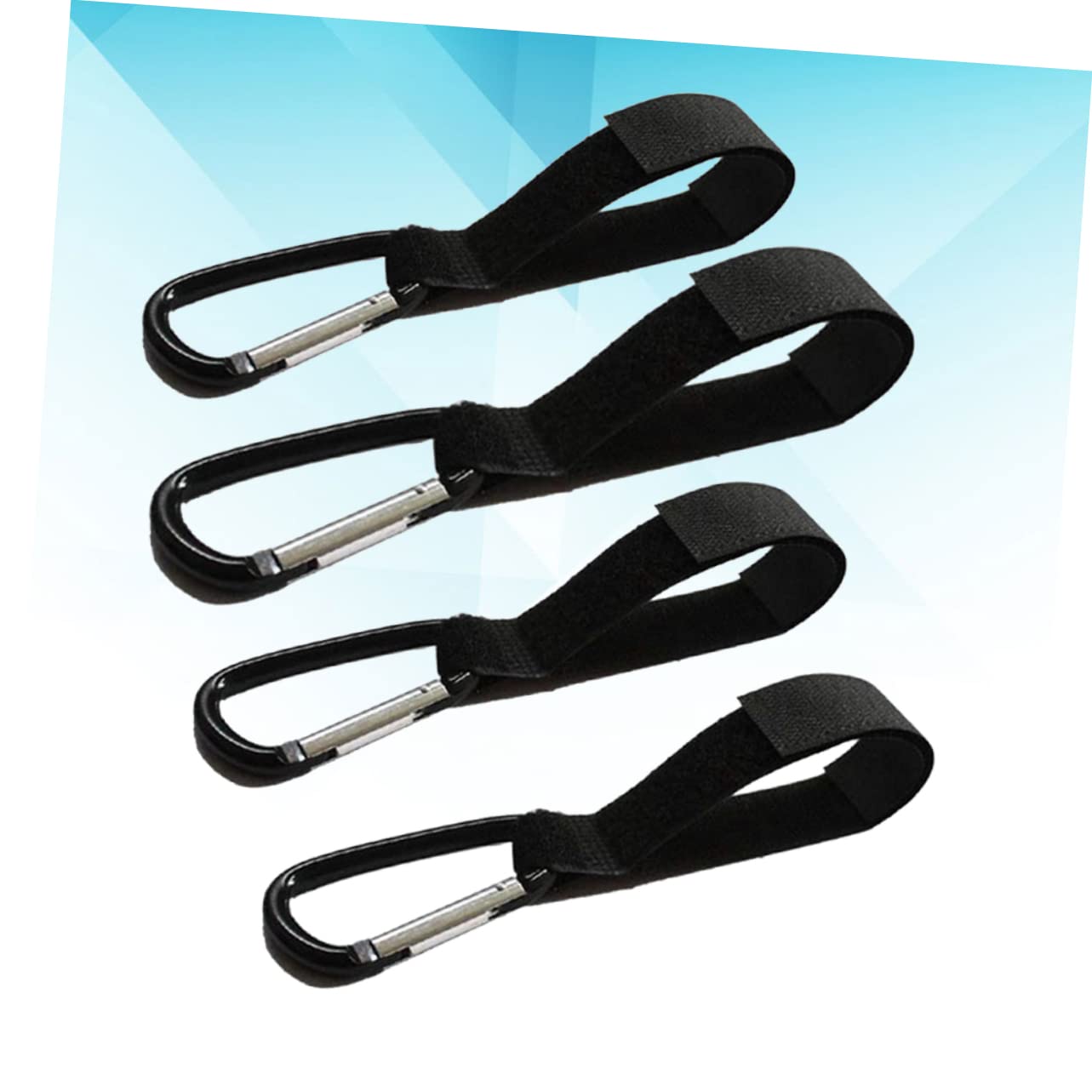 ORFOFE 4pcs Heavy-Duty Multi-Purpose Trolley Hook for Strollers Convenient Carabiner Hanger for Bags Diaper Bags and Shopping for Parents and Caregivers