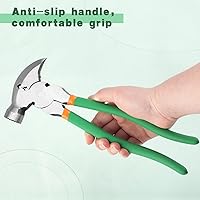 Vista 5 de Alicates de esgrima de 10.5 pulgadas con 2 cortadores de alambre, herramienta de valla multiusos, alicates de torsión de alambre, extractor de uñas