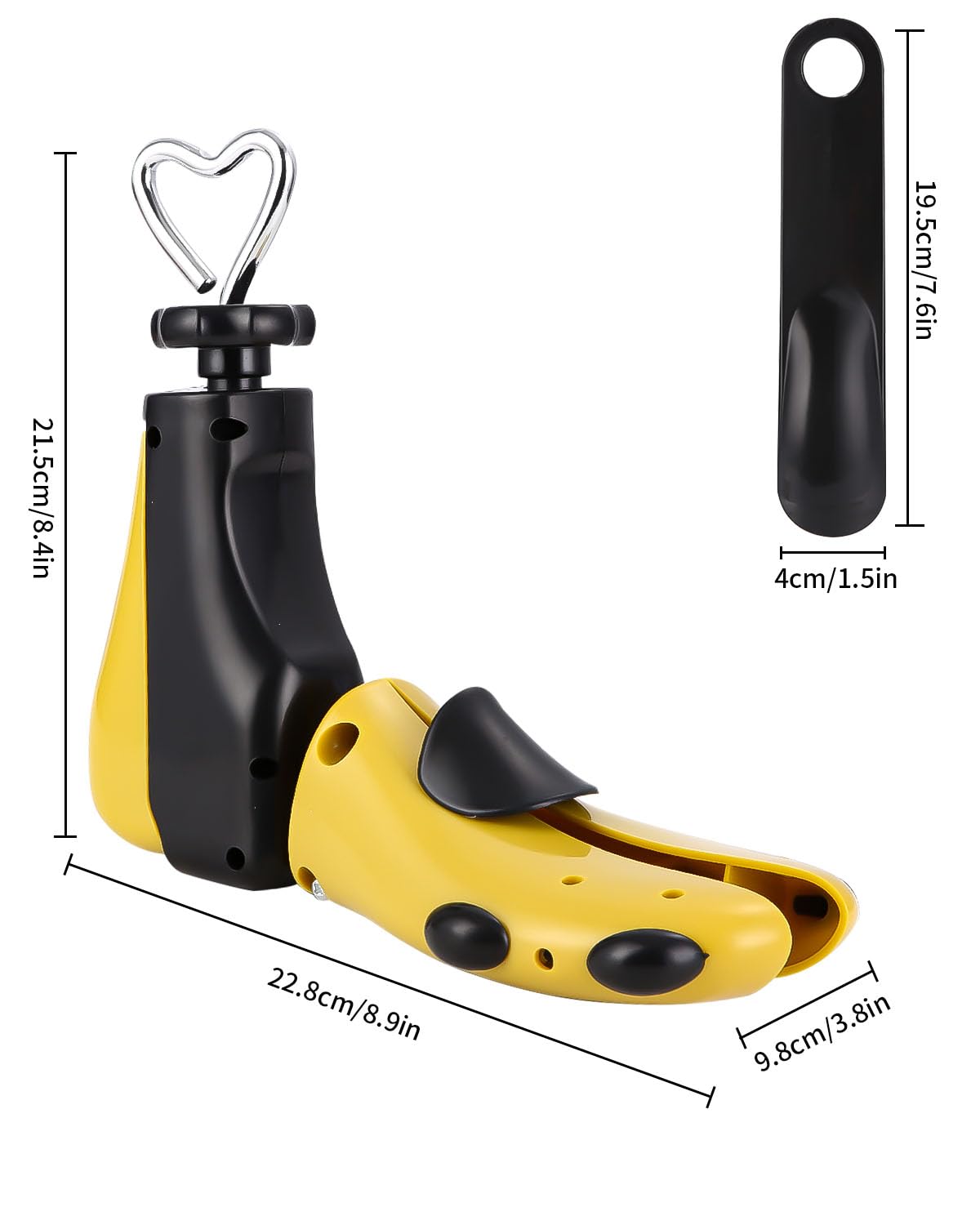 Hormas para Zapatos Plástico Ensanchador con Calzador Ajustable Longitud y Anchura (35-42)
